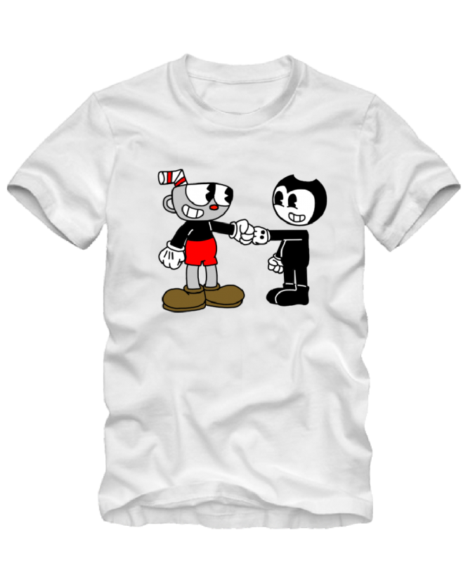 Marškinėliai Cuphead and bendy Marškinėliai Cuphead and bendy